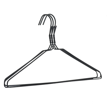 Hot selling cheap metal hanger colorful non-slip PE metal wire hanger